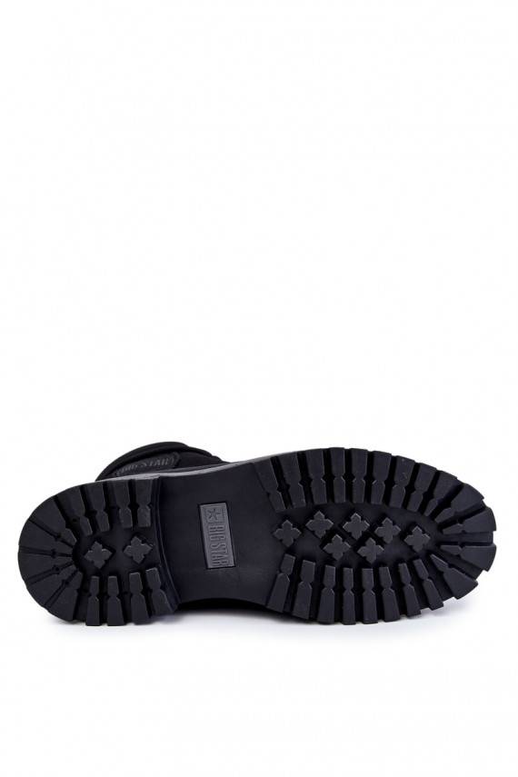 vīriešiem Sieviešu puszābaki apavi Memory Foam Big Star KK174206 melnas krāsas