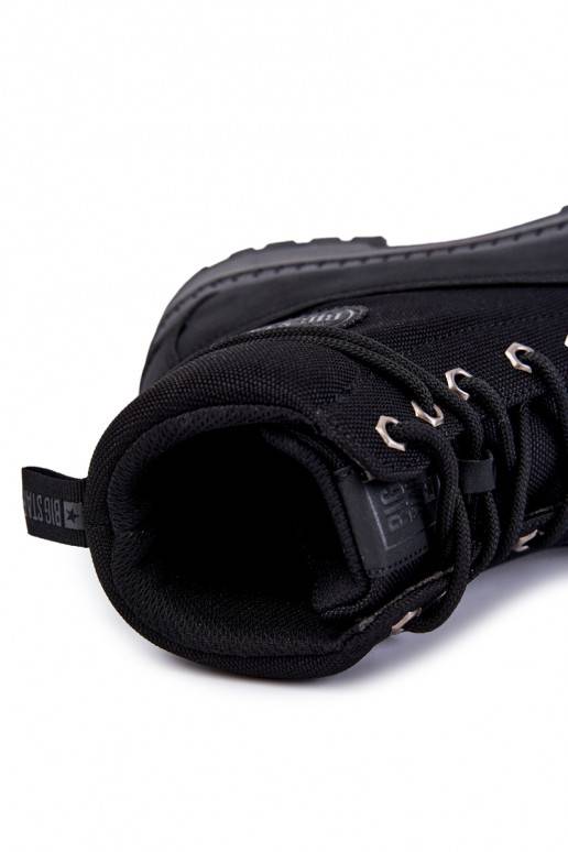 vīriešiem Sieviešu puszābaki apavi Memory Foam Big Star KK174206 melnas krāsas