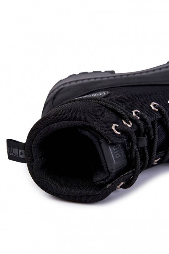 vīriešiem Sieviešu puszābaki apavi Memory Foam Big Star KK174206 melnas krāsas