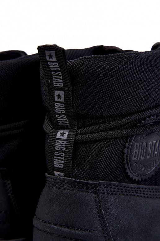 vīriešiem Sieviešu puszābaki apavi Memory Foam Big Star KK174206 melnas krāsas