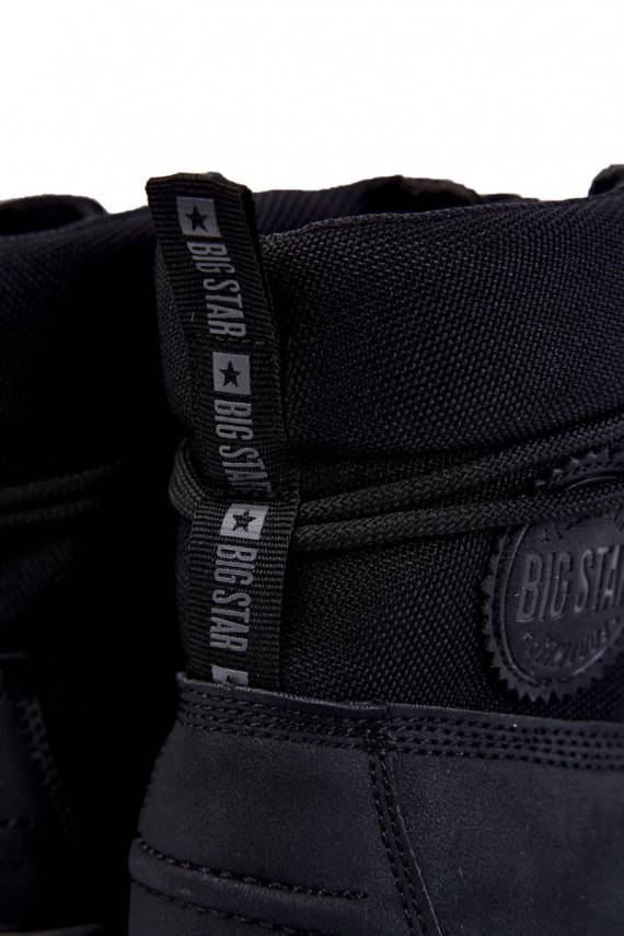 vīriešiem Sieviešu puszābaki apavi Memory Foam Big Star KK174206 melnas krāsas