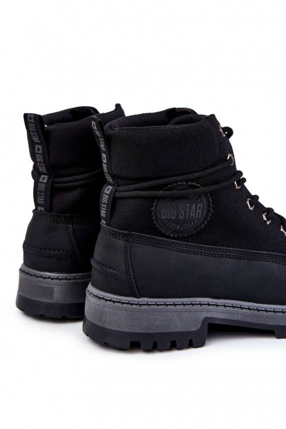 vīriešiem Sieviešu puszābaki apavi Memory Foam Big Star KK174206 melnas krāsas