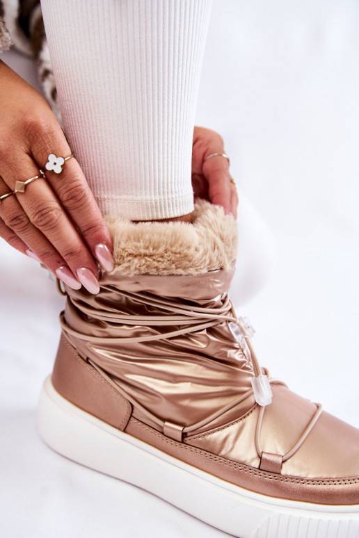   siltināti sniega apavi Big Star KK274194 smilšu krāsas