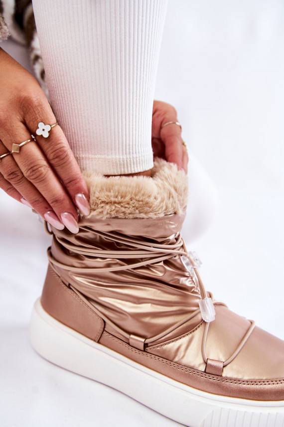   siltināti sniega apavi Big Star KK274194 smilšu krāsas