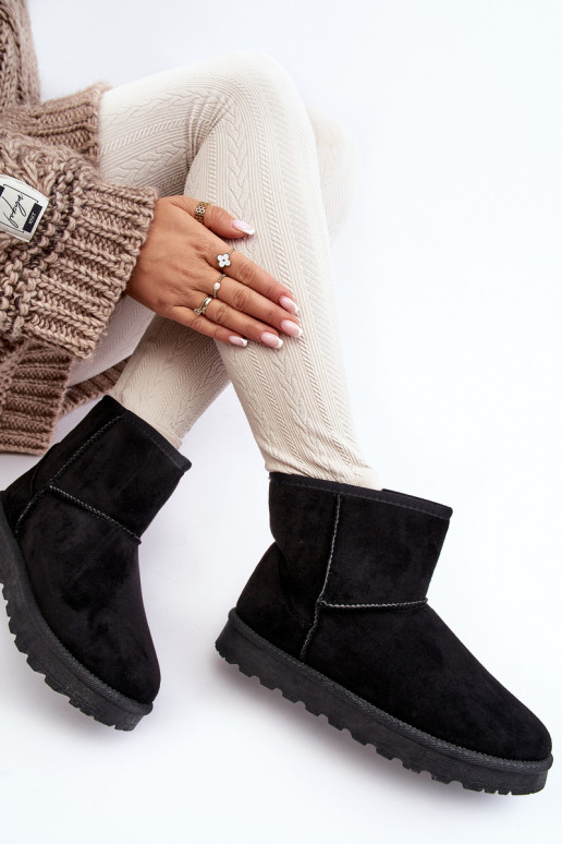 zamšādas sniega apavi   siltināti melnas krāsas Nanga zamšādas sniega apavi   siltināti melnas krāsas Nanga