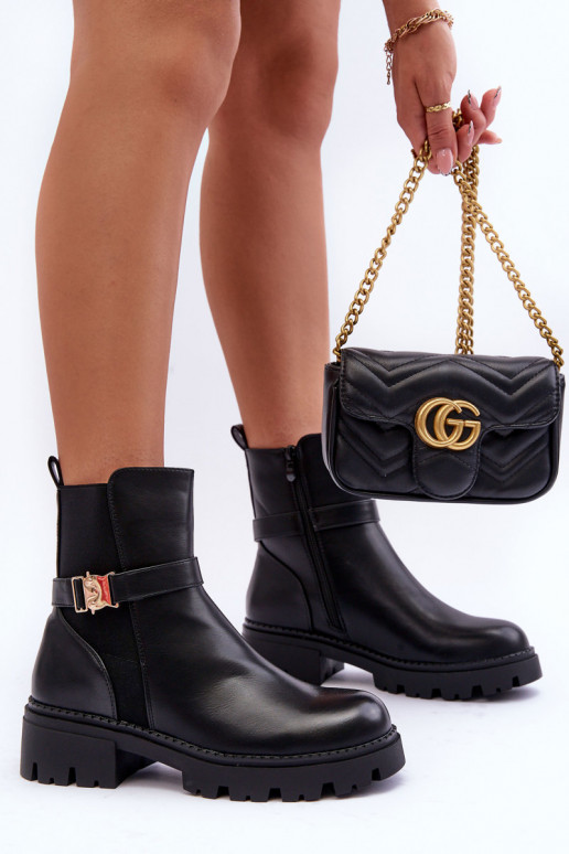   stilīgi puszābaki   melnas krāsas Elspetia