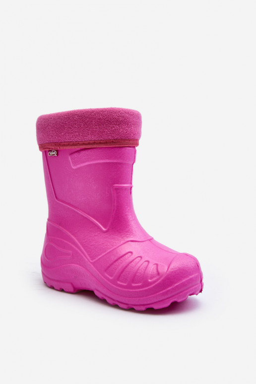 Gumijas apavi Bērnu apavi siltināti Befado 162X101 Rozā krāsas