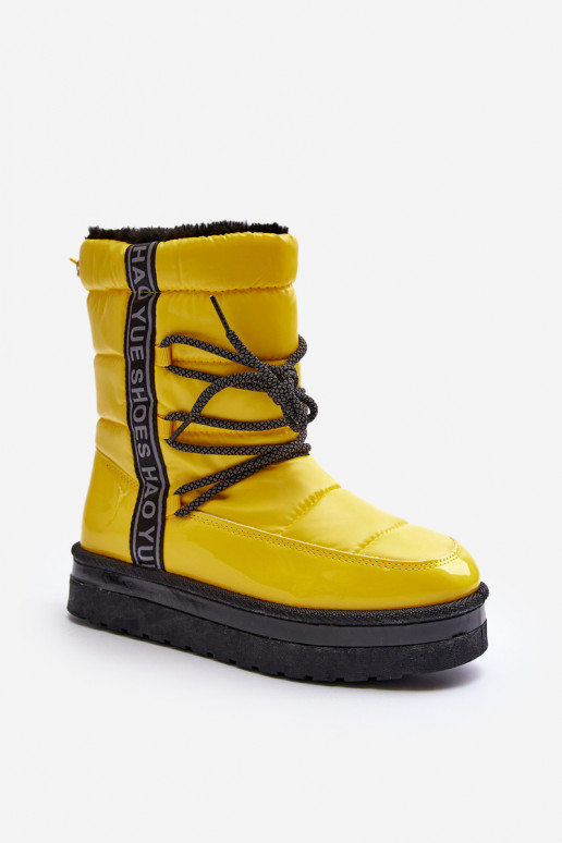   sniega apavi ar stilīgām detaļām Dzelteni Lilara
