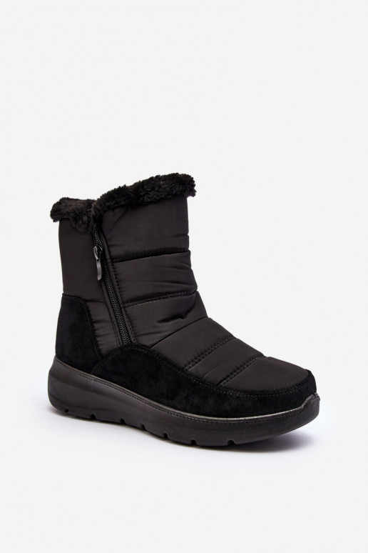   sniega apavi ar kažokādu melnas krāsas Primose