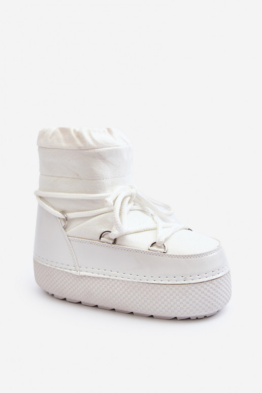   sniega apavi ar stilīgām detaļām baltas krāsas Toolsa