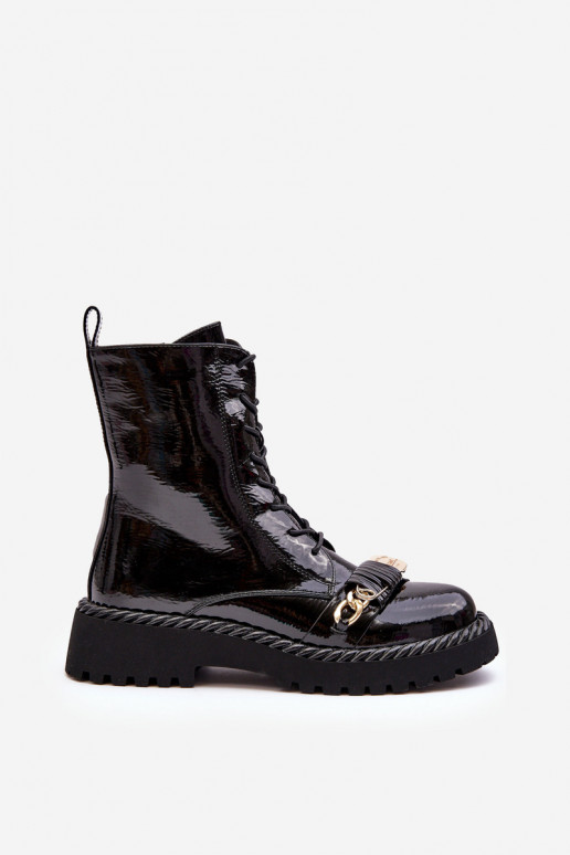 Laque masīvi zābaki ar ornamentiem melnas krāsas S.Barski MR870-67   Laque masīvi zābaki ar ornamentiem melnas krāsas S.Barski MR870-67