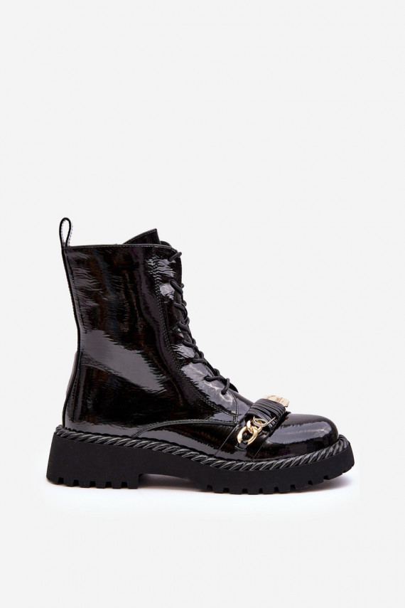   Laque masīvi zābaki ar ornamentiem melnas krāsas S.Barski MR870-67