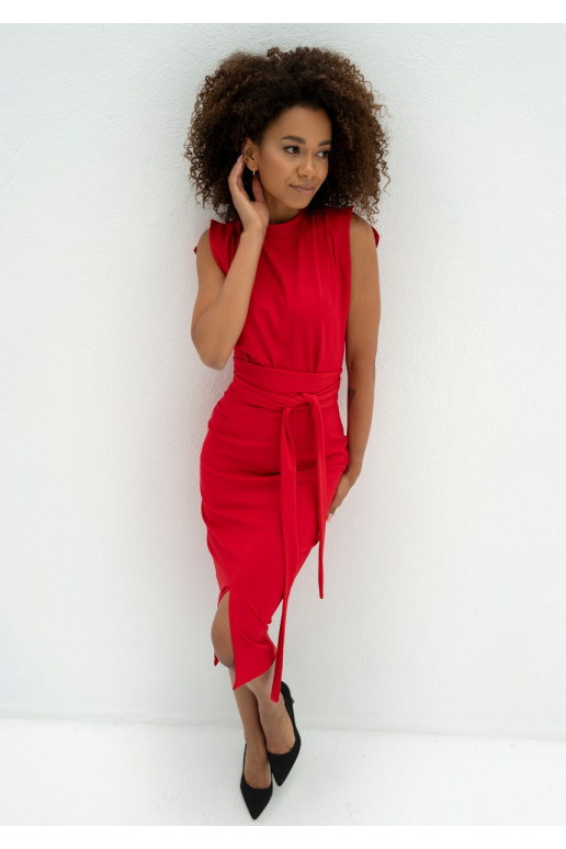 Gemma - Sarkana midi kleita