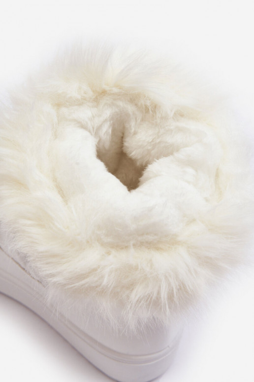   sniega apavi šņorējami baltas krāsas Santero