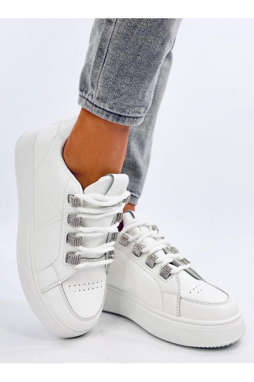 Sneakers modeļa apavi z grubymi sznurówkami SADRI WHITE