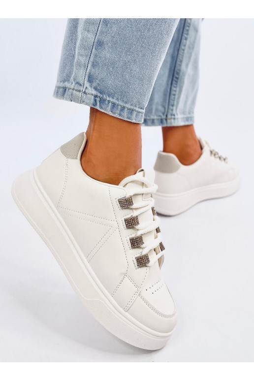 Sneakers modeļa apavi z grubymi sznurówkami SADRI BEIGE