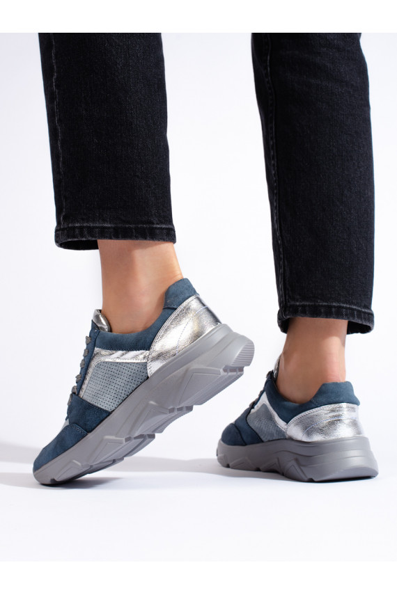 Zilas krāsas  sieviešu apavi   