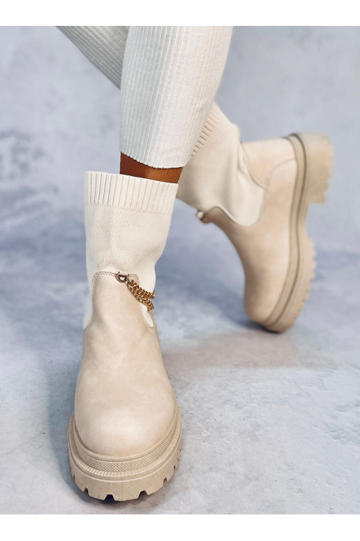 Zābaki ar elastīgu augšdaļu JESSE BEIGE Zābaki ar elastīgu augšdaļu JESSE BEIGE