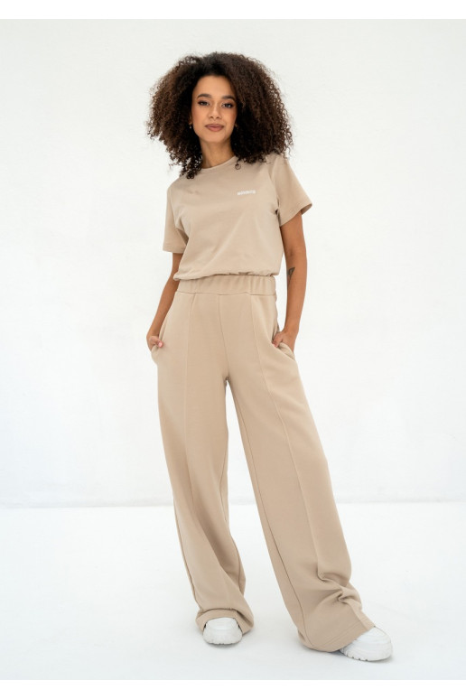 Costa - Sand beige wide sweatpants