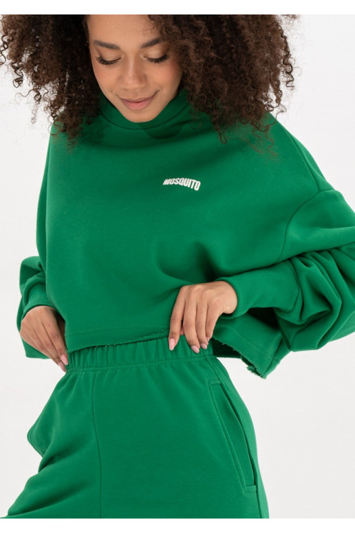 Shore Crop - Kelly green crop oversize sweatshirt