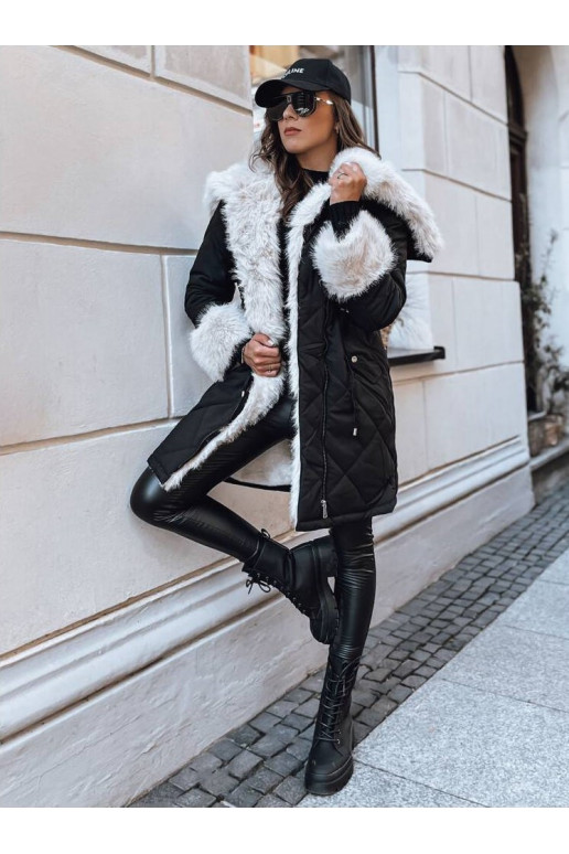 LUXURY sieviešu ziemas jaka melna
