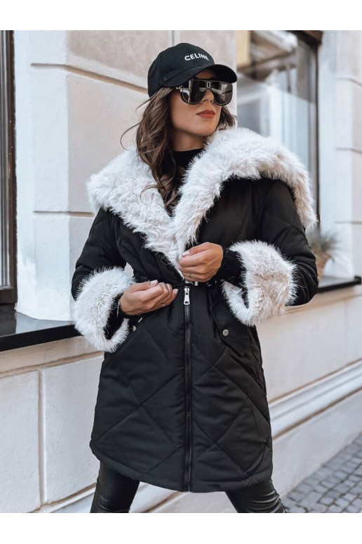 LUXURY sieviešu ziemas jaka melna