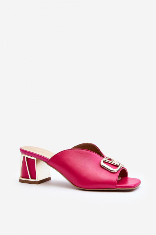 Eleganta stila sieviešu čības ar papēdi Laura Messi 2771 rozā krāsas