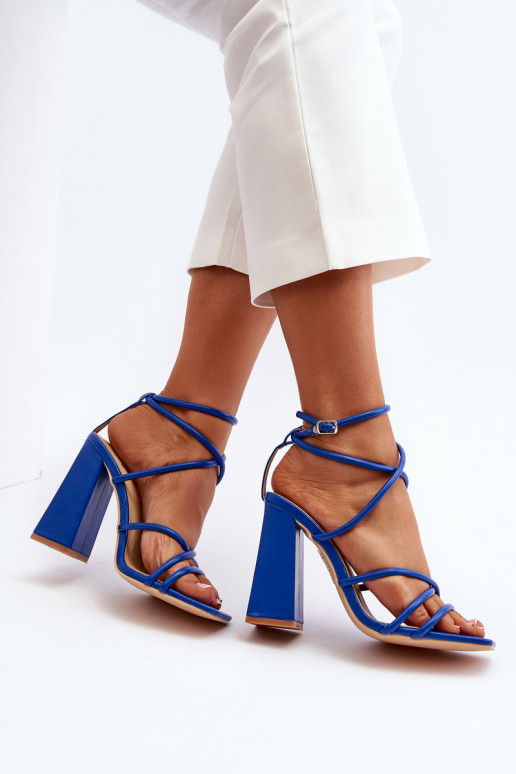 Stilīgasrnas Elegantas augstpapēžu sandales Zilas krāsas Josette