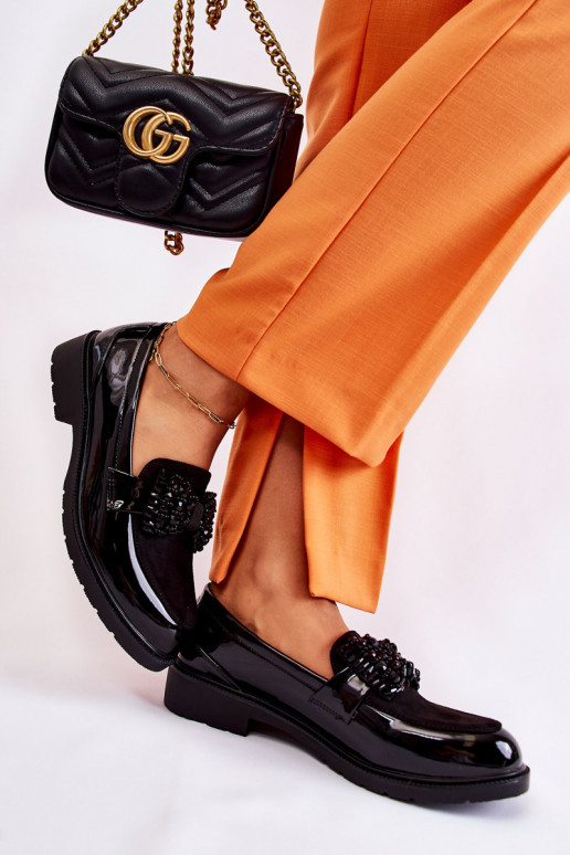   apavi Laque ar bantītēm melnas krāsas Laurent