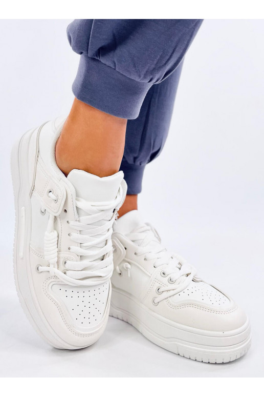 Sneakers modeļa apavi paaugstināta zole CLAVELL WHITE