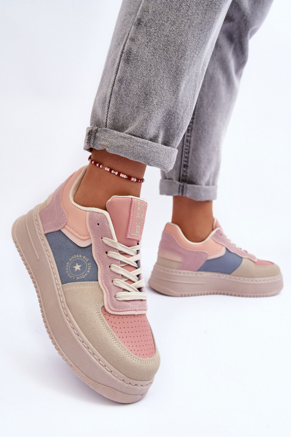 sporta apavi   Big Star MM274233 rozā krāsa-smilšu krāsas