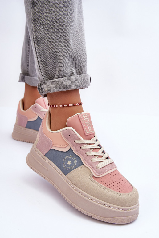 sporta apavi   Big Star MM274233 rozā krāsa-smilšu krāsas sporta apavi   Big Star MM274233 rozā krāsa-smilšu krāsas