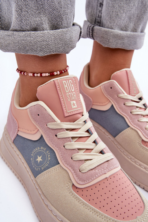 sporta apavi   Big Star MM274233 rozā krāsa-smilšu krāsas sporta apavi   Big Star MM274233 rozā krāsa-smilšu krāsas