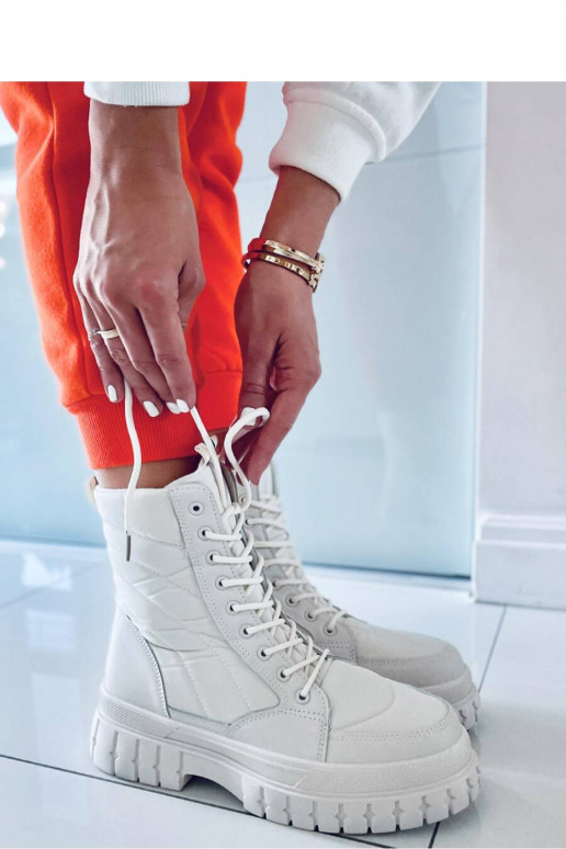 Baltos spalvos sniego batai Inello