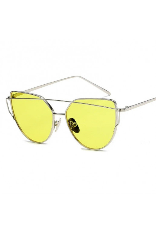 Saulesbrilles GLAM ROCK FASHION Żółte Transparentne OK21WZ17