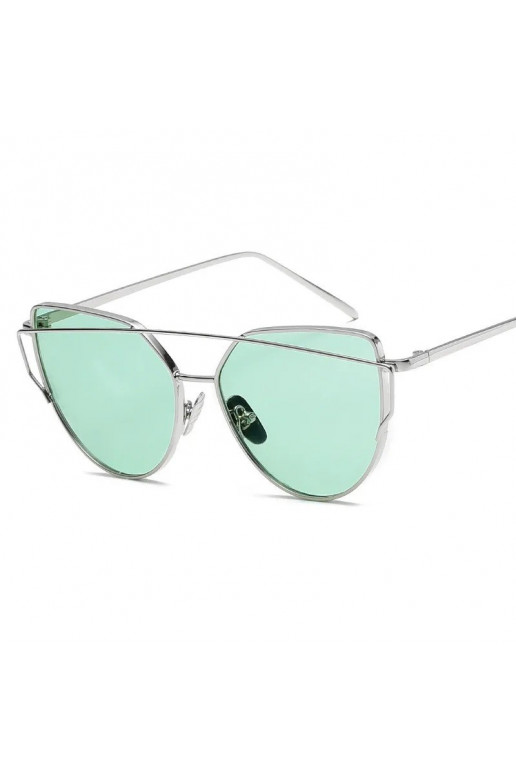 Saulesbrilles GLAM ROCK FASHION Miętowe Transparentne OK21WZ18