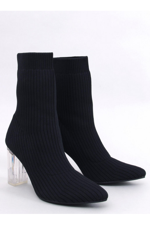 Sieviešu puszābaki  na przezroczystym obcasie DESTANI BLACK Sieviešu puszābaki  na przezroczystym obcasie DESTANI BLACK