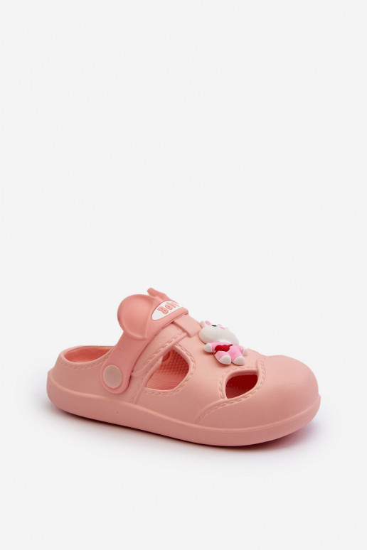 Čības Bērnu apavi Vieglas čības uz pirksta ar ornamentiem Rozā krāsas Opleja