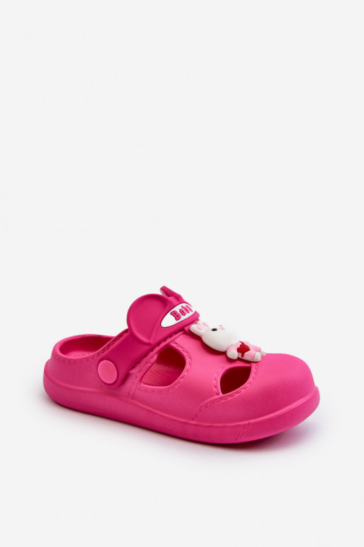 Čības Bērnu apavi Vieglas čības uz pirksta ar ornamentiem rozā krāsas Opleja