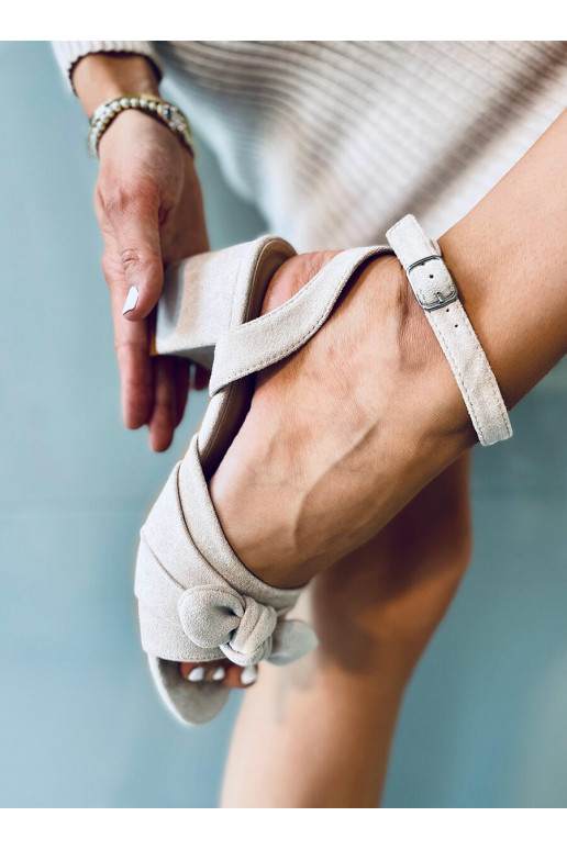 Stilīgas augstpapēžu sandales GISELLE BEIGE