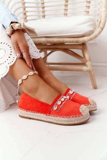 espadrilles ar platformu  Koraļļu krāsas Seashell 2