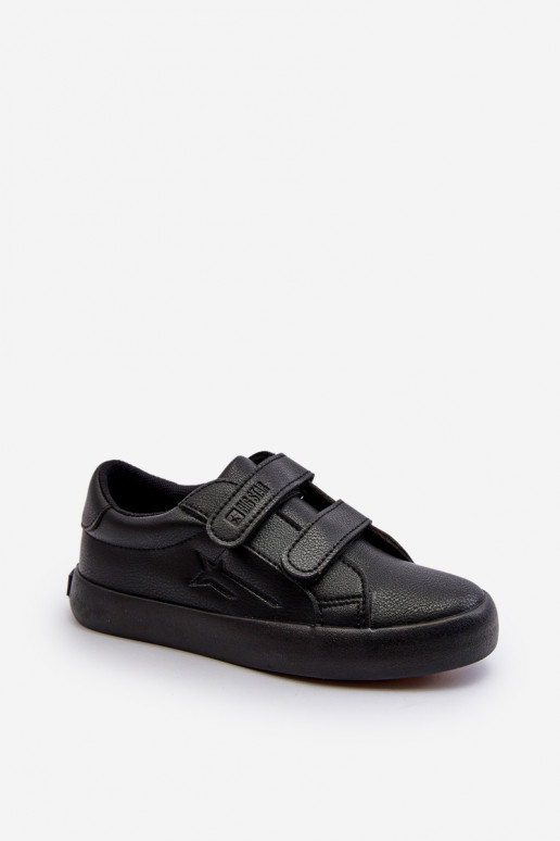 Bērnu brīvā laika apavi ar lipīgām aizdarēm Big Star NN374006 melnas krāsas