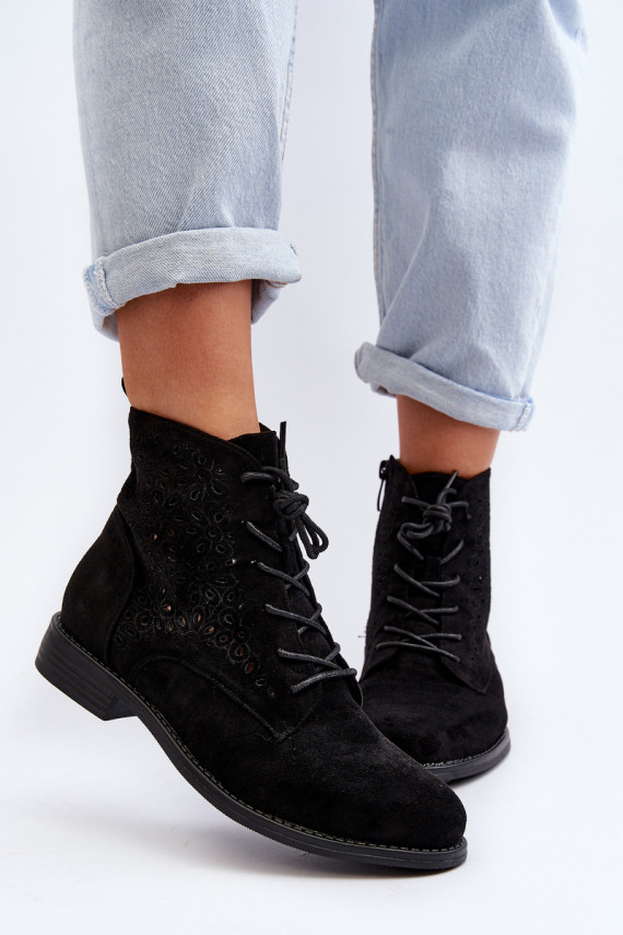 S.Barski HY66-136   Sieviešu puszābaki ar rakstiem melnas krāsas