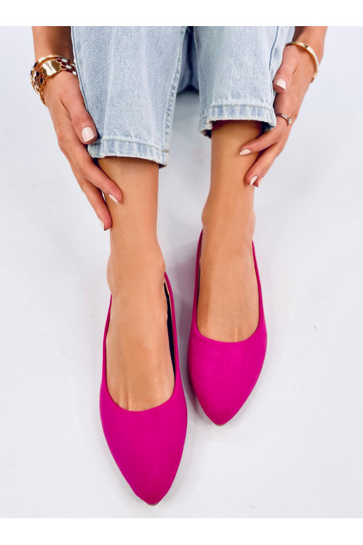 Balerīnas kurpes ar ādas iekšzoli KEYS rozā krāsas