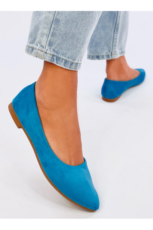 Balerīnas kurpes ar ādas iekšzoli KEYS LT.BLUE