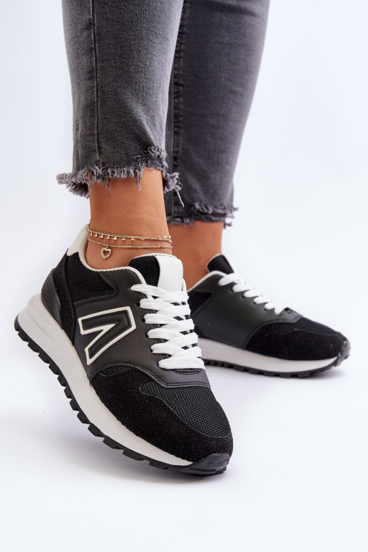   Sneakers modeļa apavi sporta apavi melnas krāsas Daisee