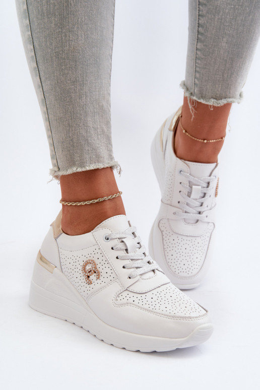   Sneakers modeļa apavi baltas krāsas D&A LR810