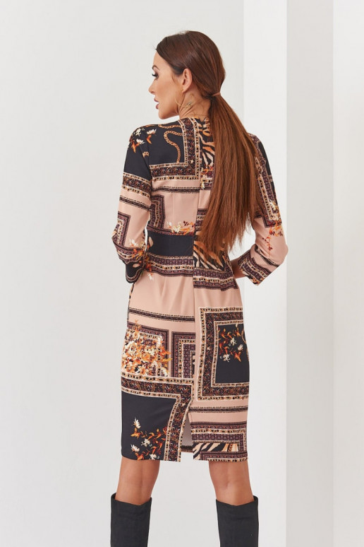 Kleita ar saboztu rakstu midi ar... Kleita ar saboztu rakstu midi ar...