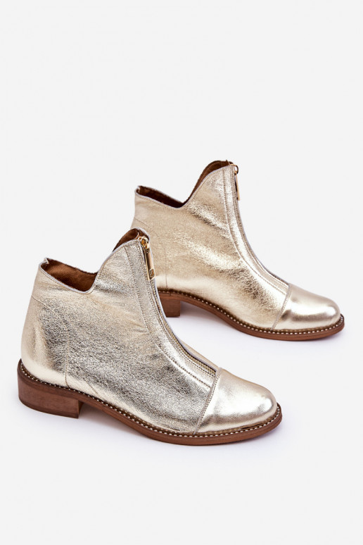 Zazoo 2785   Sieviešu puszābaki ar rāvējslēdzējiem Zelta krāsas