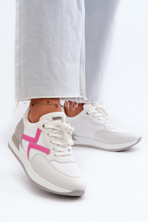 Sneakers modeļa apavi   ar platformu INBLU IN000362 baltas krāsas